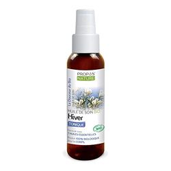 Huile de soin Hiver - Synergie d'Huiles essentielles - Niaouli, Ravintsara, Romarin à camphre, Eucalyptus, Lavande, Géranium et Ylang ylang - Fabriqué en France - 100ml - PROPOS'NATURE