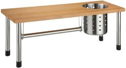 Mensola Organizer Portaspezie da cucina Scaffale Multiuso 3 in 1 in Bambù e Acciaio Inox: Ottimizza la Tua Cucina con Stile e Funzionalità