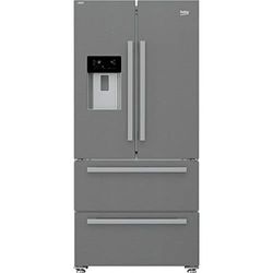 Beko GNE60530DXN French Door - Frigorífico, congelador, zona de 0 °C, pantalla multifunción, dispensador de agua con conexión de agua fija, 41 dB