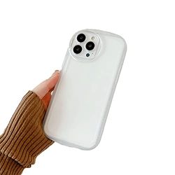 CLIPPER GUARDS designade för iPhone 14 Pro-fodral, [förbättrat kameraskydd], stötsäkert flytande silikongummi, mobiltelefonfodral för 14 Pro 6,1 tum (vit)