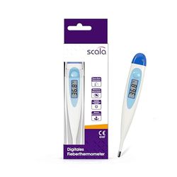scala SC 17 blauwe digitale koortsthermometer, waterdicht, met koortsalarm