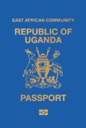 Uganda Ugandan Passport Replica Cover Lined Hardcover 6'' x 9'' Notebook / Journal 120 pages