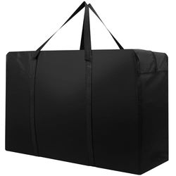 Cozary Opbergtas, 600D Oxford tuinkussen, tas met handvat, voor beddengoed, matrassen, dekens, dekbedden en kussens, 72 x 43 x 28 cm, zwart, 87 liter