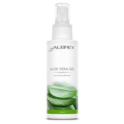 Aubrey Organics Gel de aloe vera, 98% de zumo de hojas de cultivo ecológico controlado, vegano, sin aditivos sintéticos, sin experimentos en animales, cosméticos naturales auténticos desde 1967, 118