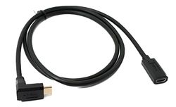 System-S Câble USB 3.1 Gen 2-100 cm - Type C mâle vers Femelle - Noir