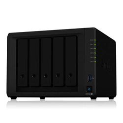 Synology DS1522+ 5 Bays NAS desktopoplossing, 5 x 3,5/2,5 inch SATA HDD/SSD, 2 x M.2 2280 NVMe SSD, 8 GB RAM, zwart