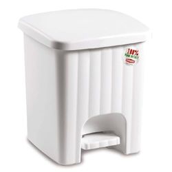 PATTUMIERA PEDALINA 4,5LT QUADRA BIANCA