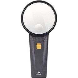 TOOLCRAFT 821031 821031 Vergrootglas Met LED-verlichting Vergrotingsfactor: 2 x, 4 x Lensgrootte: (Ø) 75 mm