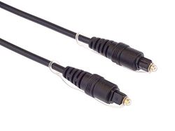 PremiumCord Toslink optische audiokabel - 10 m, Toslink-stekker op stekker, digitale kabel voor stereo-installatie HiFi Sounbar TV, HQ audio, verguld, kleur zwart