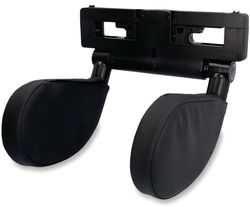 cartrend Comfort Headrest for Car Seat, Removable Neck Support, Foldable, 180° Swivel, Adjustable from 14-28 cm, Soft and Comfortable Padding, Black