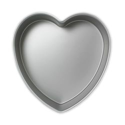 PME HRT103 Molde de Tarta Corazón, Aluminio, 76 x 254mm, Aluminium, Plateado, 25.4 cm