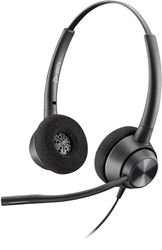Plantronics EncorePro 320 - Cuffie stereo binaurali con connettore QD, colore: Nero