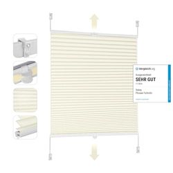 Sekey Tenda plissettata senza fori, 50 x 130 cm, tenda avvolgibile plissettata, per porte e finestre, opaca, protezione solare, 50 cm di larghezza, beige