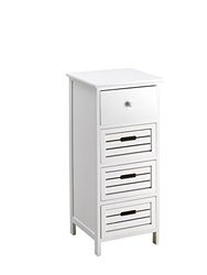 King Home C656838 ladenkast met 4 laden, wit, 35 x 30 x 81 H