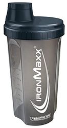 Protein Shaker Bottle 700ml Anthracite - Dishwasher-safe and leak-proof, with screw cap, sieve & measuring scale, free from BPA & DEHP