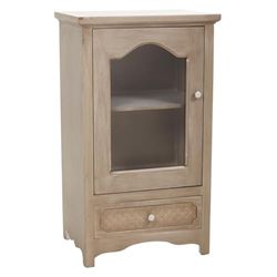 Vitrina De Madera Lac Roble Envejecido 1 Cajon Y Puerta De Cristal_AlexandreHouse