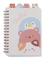 NICI 61815 mymochi Taccuino a Spirale in Stile Kawaii, Pratico e Ideale per Scuola e Ufficio, Fogli da 80 g, 15 x 21 cm, Multicolore, Colore
