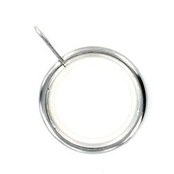 Merriway bh05506 Silencioso cortina para barra de cortina anillo ojo fijo níquel Dimensión interior 23 mm, juego de 24 piezas