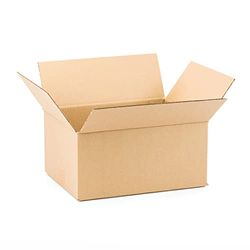 ONLY BOXES Pack 25 Cajas de Cartón para envíos Almacenamiento Paquetería, Canal Simple Reforzado, Caja almacenaje, Dimensiones: 31x22x15 cm, Caja cartón con solapa