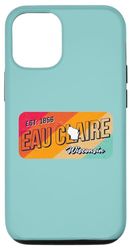 Custodia per iPhone 15 Eau Claire Wisconsin, stile vintage anni '70, anni '80, casa