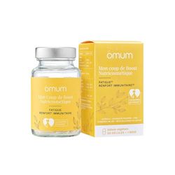 OMUM - Complément alimentaire Fatigue et Immunité - 60 gélules 1 mois - Mon Coup de Boost -Plantes,vitamines,zinc- Efficacité prouvée -Naturel,Fabriqué en France,Vegan,Compatible grossesse allaitement