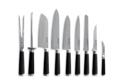 HENDI Juego de 9 cuchillos - Negro - 445x260x(H)65 mm