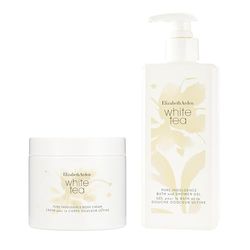 Elizabeth Arden - White Tea, Crema Corpo al Tè Bianco, Idrata Profondamente, per una Pelle Liscia, 400 ml + White Tea Bagnoschiuma e Gel Doccia con Estratto di Tè Bianco, 390 ml