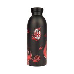 A.C. Milano, officiell produkt, vattenflaska håller kall 24 timmar, varm 12 timmar, termos med lufttätt lock, 24 flaskor, 0,5 l