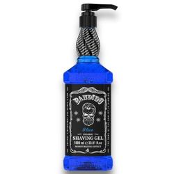 Bandido Shaving Gel Men Red & Blue 1000 ml Gel da barba trasparente da uomo, rasatura precisa dei contorni della barba con ogni rasoio da uomo (blu 1000 ml)