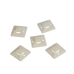 LogiLink KAB0042 20 x 20 mm Self Adhesive Cable Mounts (Pack of 100)