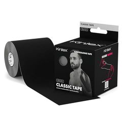 Kintex - Cinta Kinesiologica | Cinta Kinesiotape Resistente al Agua y a la Piel, 7,5cmx5m, Cinta para Deporte, Cintas Elásticas Fisioterapia | Venda Elástica Adhesiva | Vendas Elásticas (Negro)