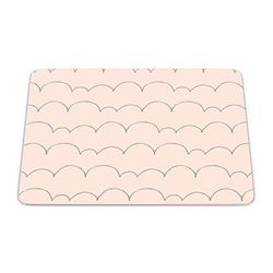 Bonamaison, Tapis de Souris Rectangle Imprimé Numériquement, Fond Antidérapant, pour Bureau et Maison, Taille: 22x18cm