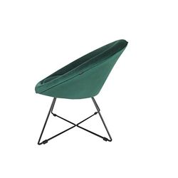 Zons haya silla de terciopelo (73 x 62 x H71 cm verde