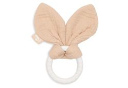 Jollein Moonstone Bijtring voor baby's, babygrijpling, katoen, siliconen ring, Oeko-Tex gecertificeerd, tandhulp, babyspeelgoed