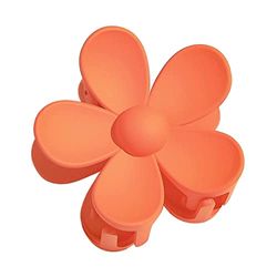 Pinces à griffes de fleurs, pinces à cheveux pour filles, accessoires de cheveux d'été pour femmes, pinces à cheveux fortes pour cheveux fins et épais,Orange