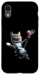 Funny Cat Playing Ping Pong Table Tennis Lover Design Case for iPhone XR