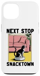 Next Stop Snacktown Robot Vacuum Cleaner Funny Cat Case for iPhone 13