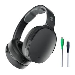 Skullcandy Hesh ANC är ett par trådlösa over-ear-hörlurar med brusreducering, 22 timmars batteritid och mikrofon, och de fungerar med iPhone, Android och Bluetooth-enheter - Svart