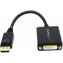 StarTech.com Adaptador de vídeo DisplayPort para DVI - conversor de vídeo Displayport para DVI de 1080p, DVI-D - Cabo conversor tipo Dongle DP 1.2 para DVI - com conector DisplayPort com travas