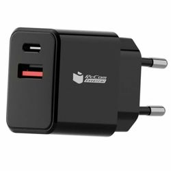 PcCom Cargador de Pared Essential Negro 20 W USB USB-C