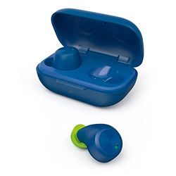 Hama Cuffie Bluetooth Spirit Chop (in-ear cuffie con microfono, True Wireless Earbuds con stazione di ricarica, IPX 4, autonomia 16h, cuffie wireless con controllo vocale, Siri, Google) blu