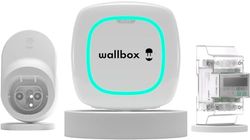 Wallbox Kit Pulsar Plus (Cargador de vehículo eléctrico, medidor de Potencia y Cable Dock) 22 kW, 5 m, T2 Blanco