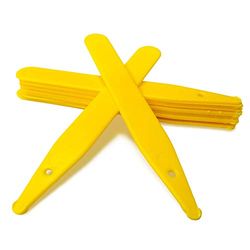 Merriway BH06837 - Etiquetas de plástico para plantas (120 x 14 mm, 100 unidades), color amarillo