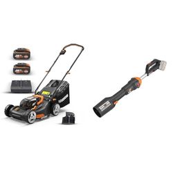 WORX WG743E tosaerba a batteria 40 V & Nitro, soffiatore a batteria da 40 V (2 x 20 V) WG585E.9, motore brushless