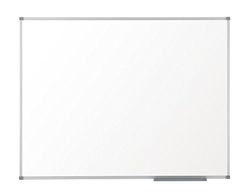 Nobo Prestige Enamel Eco Magnetic Dry Wipe Whiteboard, 600 x 450 mm, Aluminium Trim, Includes Marker, Magnets and Fitting Kit, White,1905234