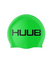 Huub Cuffia da nuoto in silicone verde, taglia unica, facile da montare, 100% silicone