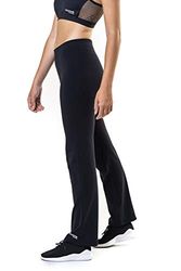 DAVEDANS - Pantaloni Lunghi Dritti, da Donna, Colore Nero, Taglia L