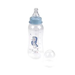 Bébé Douceur, Biberon Col Etroit avec Tétine Débit Variable Silicone 250Ml Hippocampe Ocean