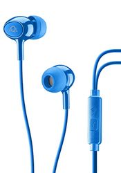 AQL Acoustic | Cuffie Auricolari a Filo Cablato con Microfono e Tasto Risposta Integrato per Smartphone - Stereo - Jack da 3,5mm - Blu