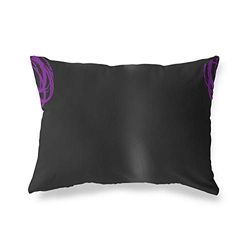 BonaMaison Fundas para Cojínes, Morado-Negro Funda de Almohada para Sofá Coche Silla Oficina Cama Decorativa Moderna Decoración del Hogar, 45x60 Cm - Diseñado y Fabricado en Turquía